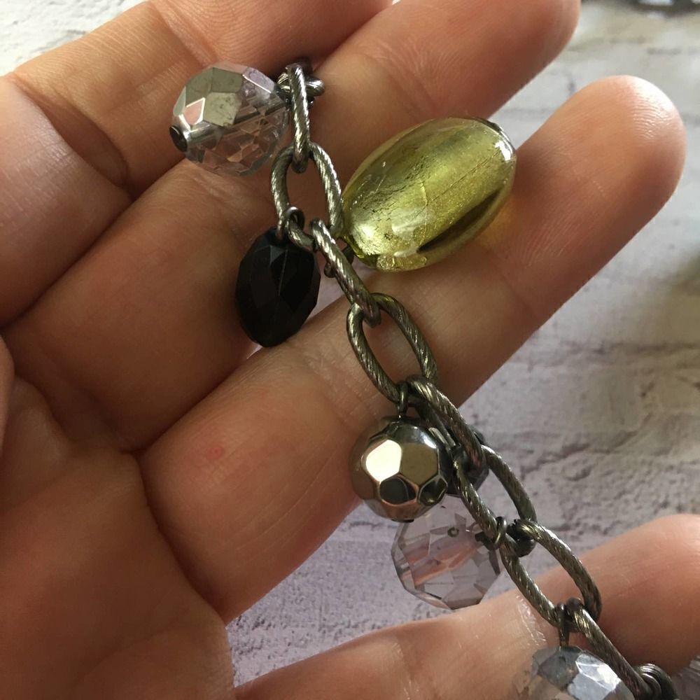 Glass Bead Y Vintage Necklace - Picture 6 of 8